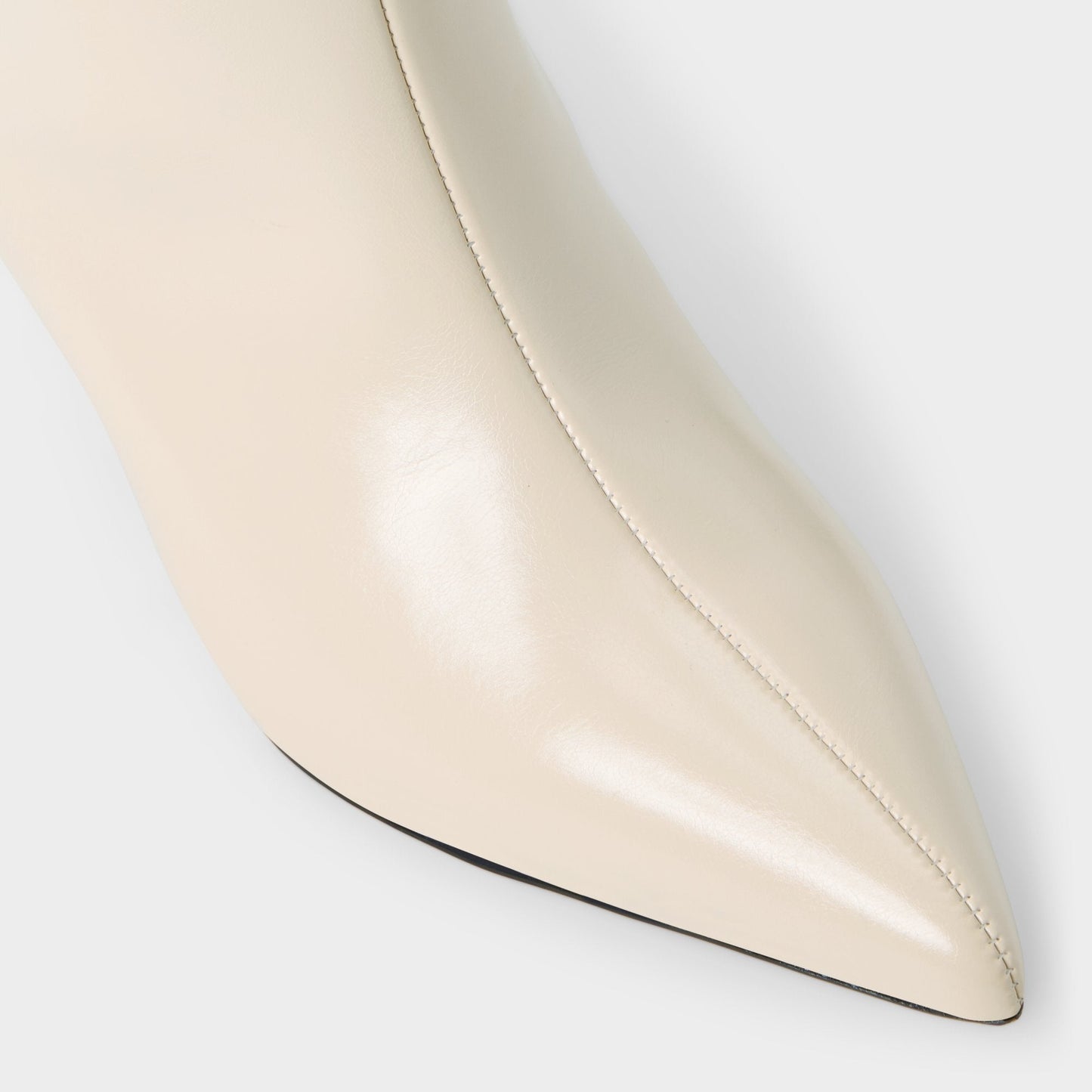 Selora-wc in Cream - Knee-high boot, Stiletto heel - Cream