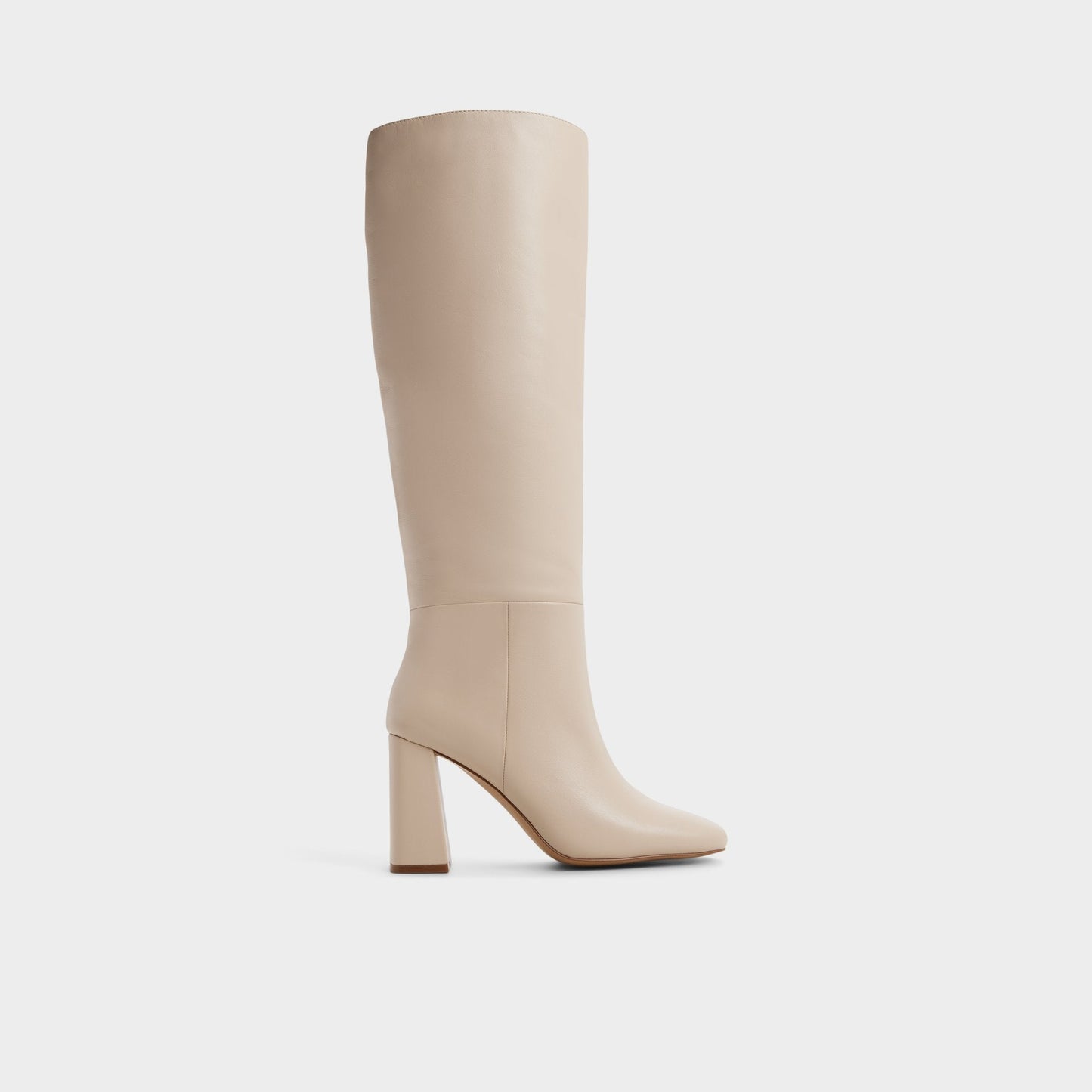 Helana in Cream - Knee-high boot, Block heel - Cream