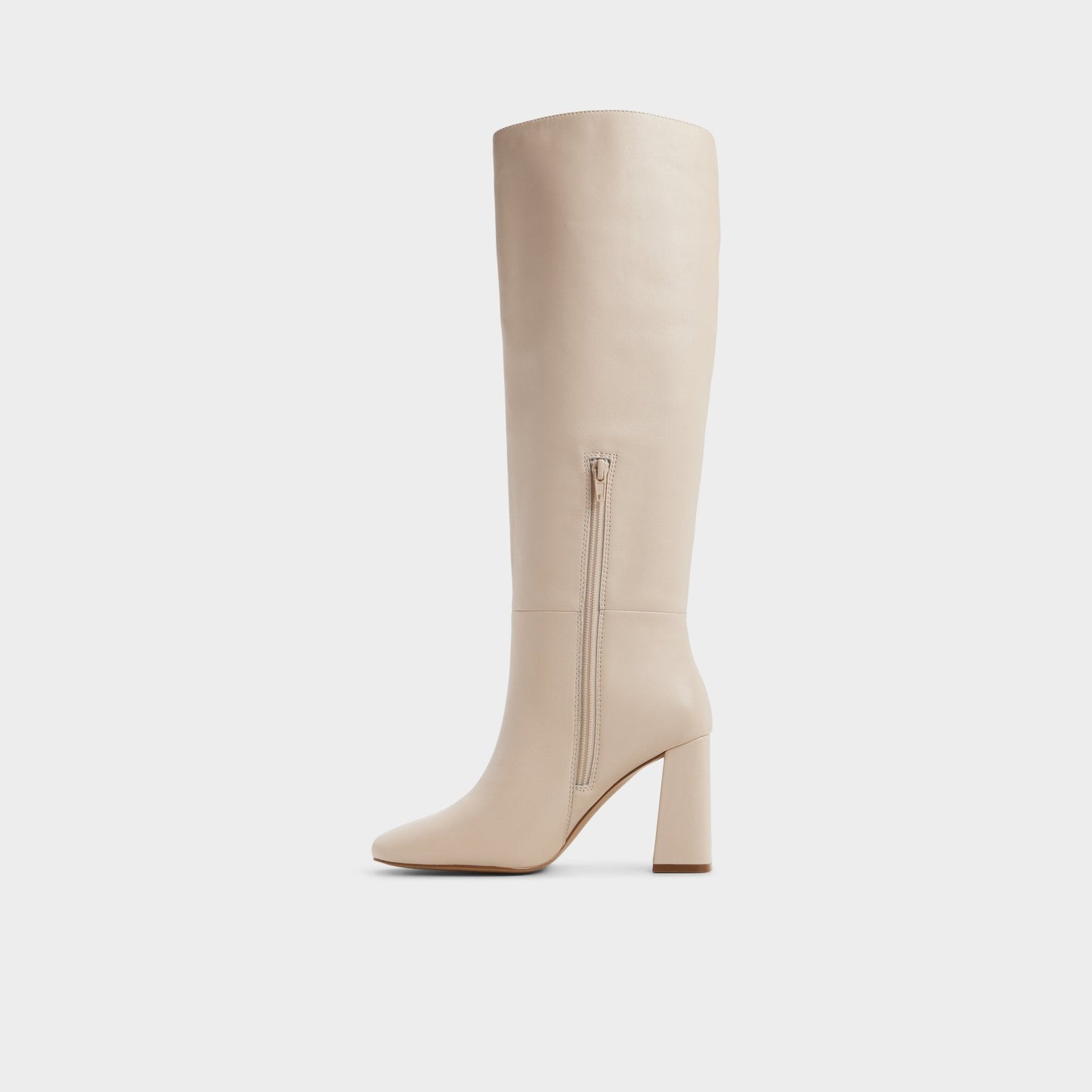 Helana in Cream - Knee-high boot, Block heel - Cream