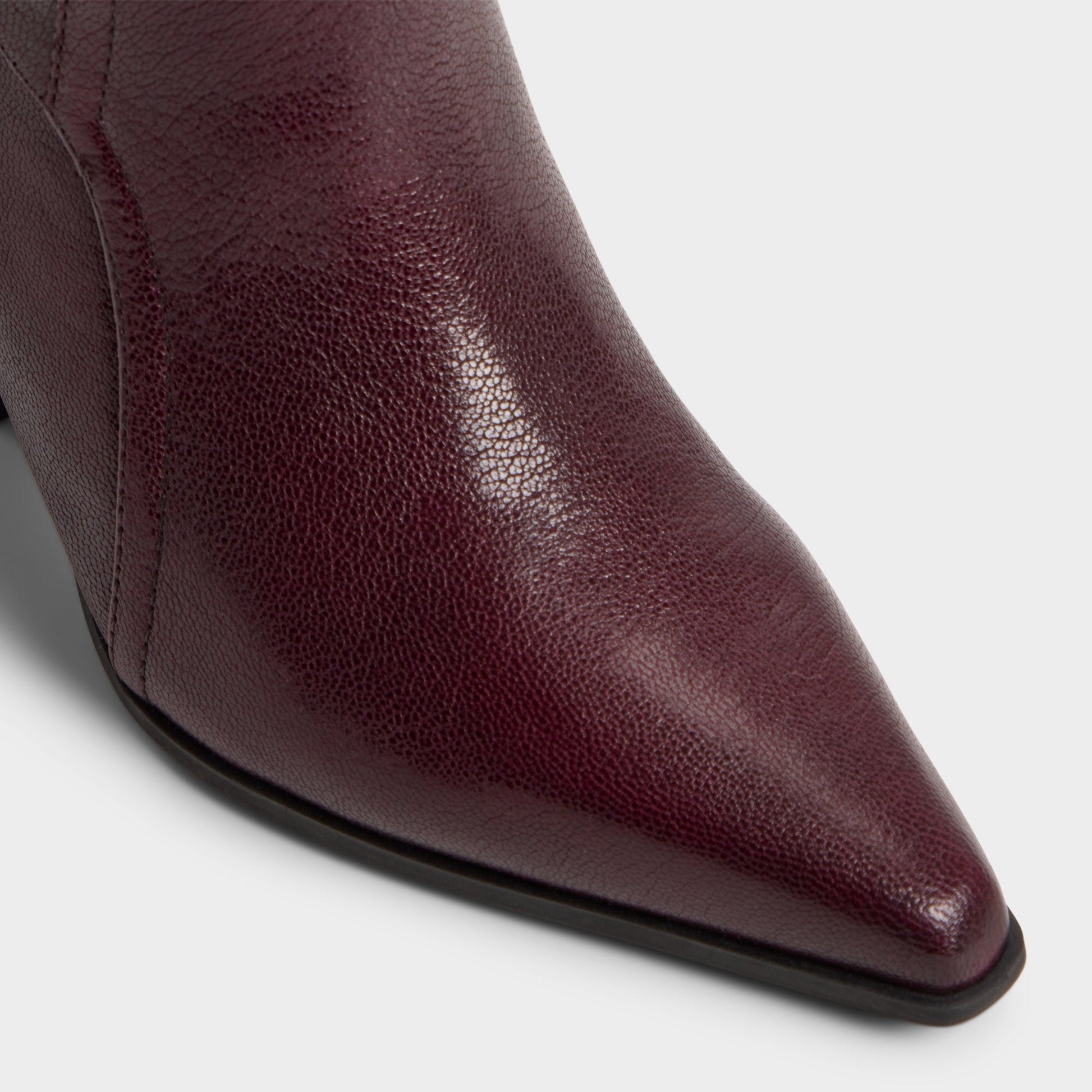 Saddle in Bordo - Knee-high boot, Block heel - Bordo