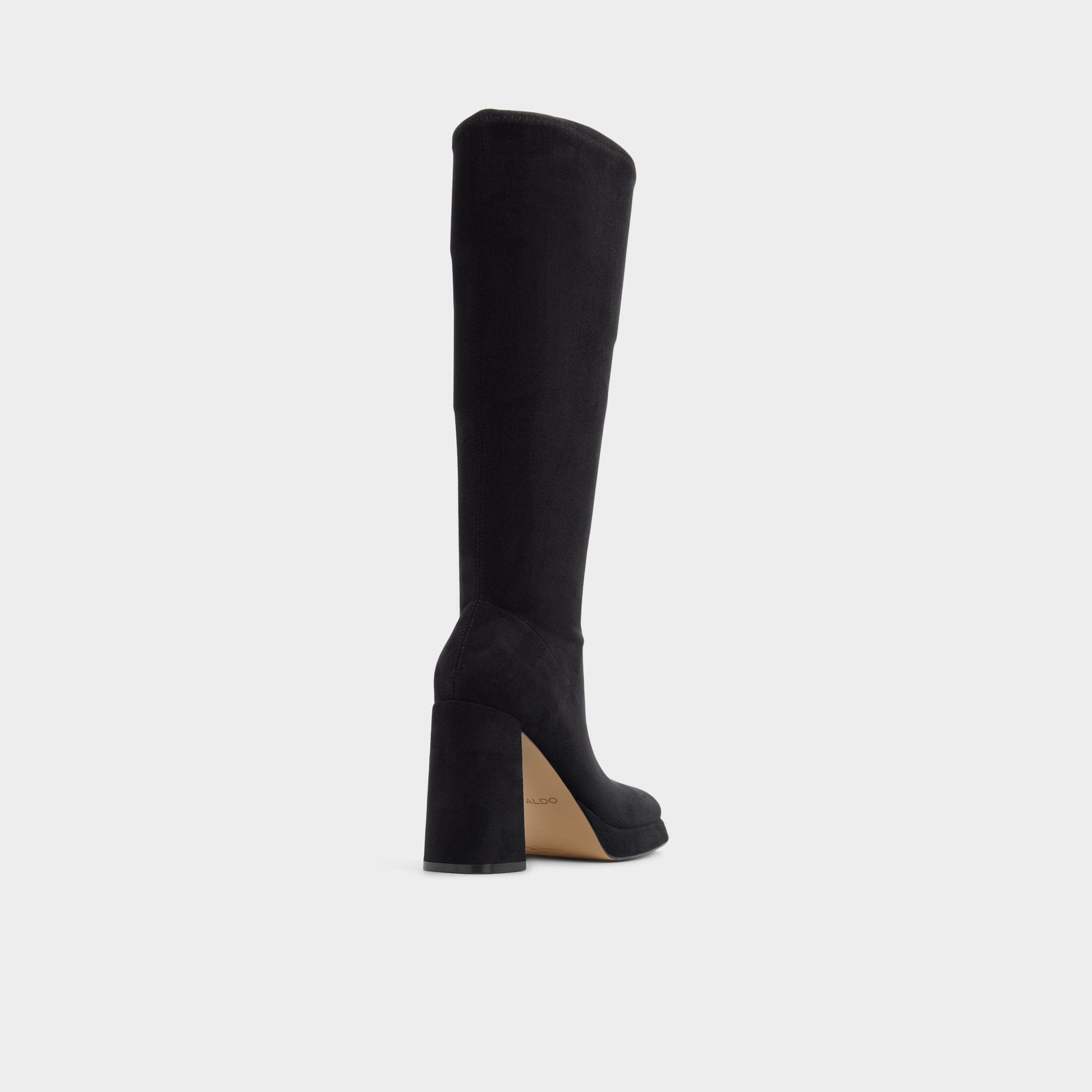 Gisselle in Black - Knee-high boot, Platform - Black