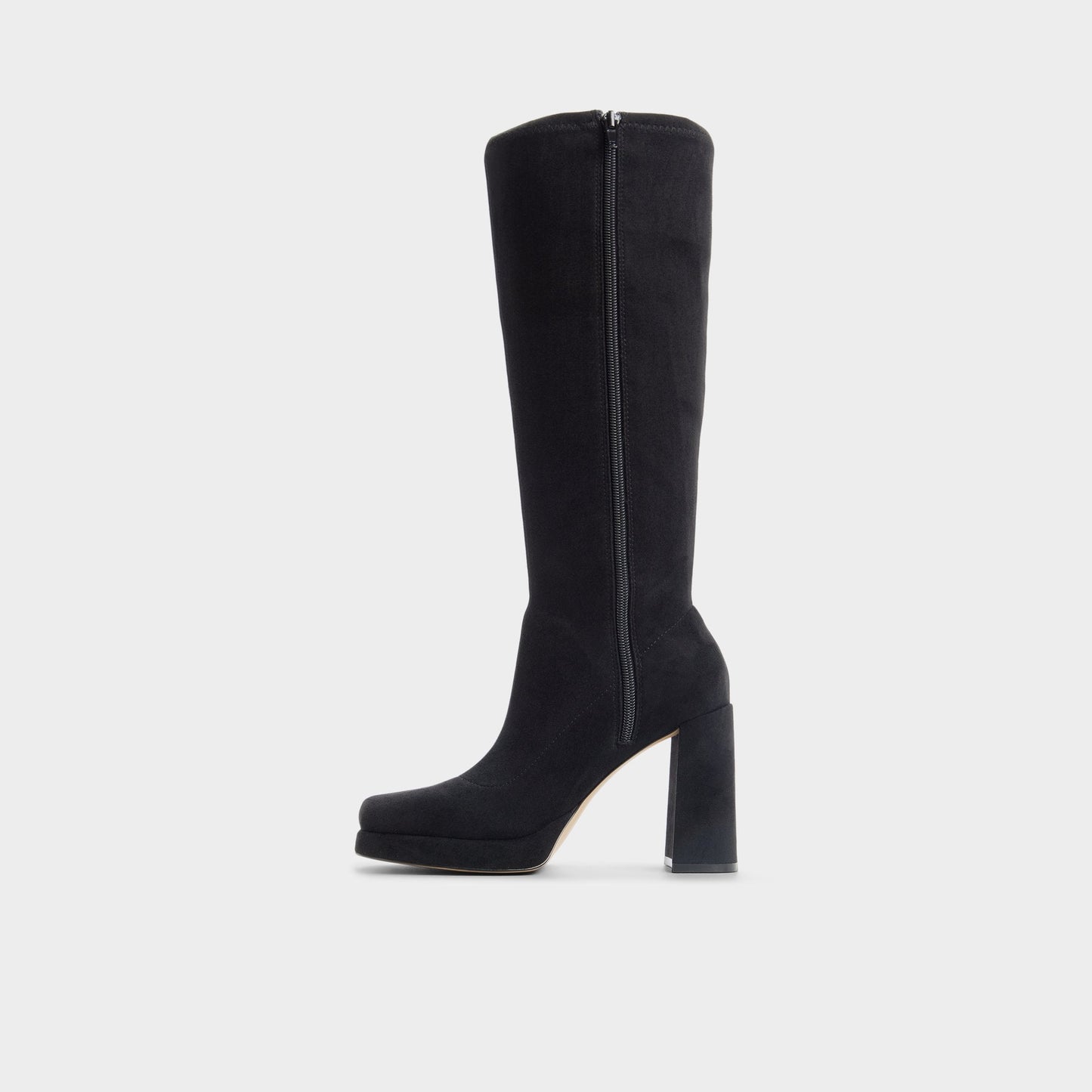 Gisselle in Black - Knee-high boot, Platform - Black