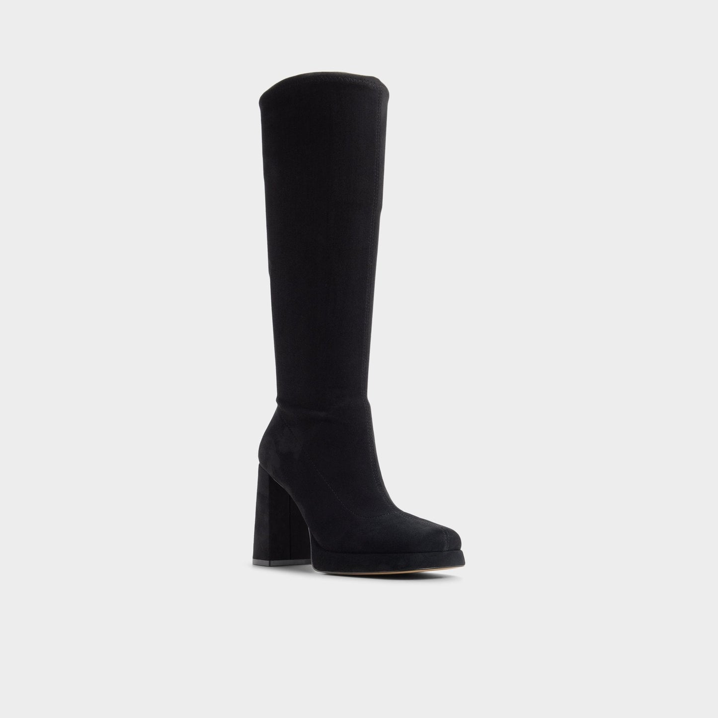 Gisselle in Black - Knee-high boot, Platform - Black