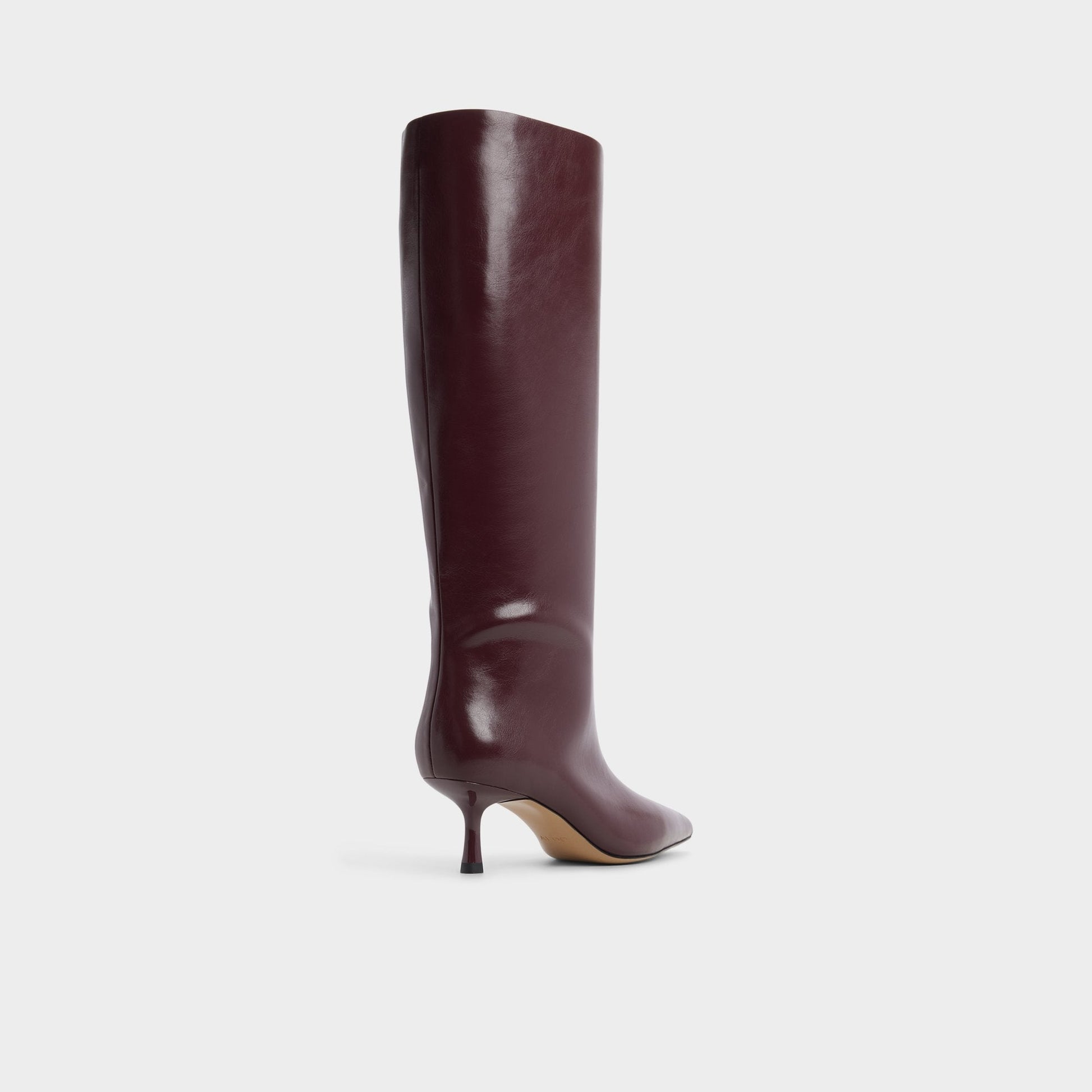 Selora in Burgundy - Knee-high boot, Stiletto heel - Burgundy
