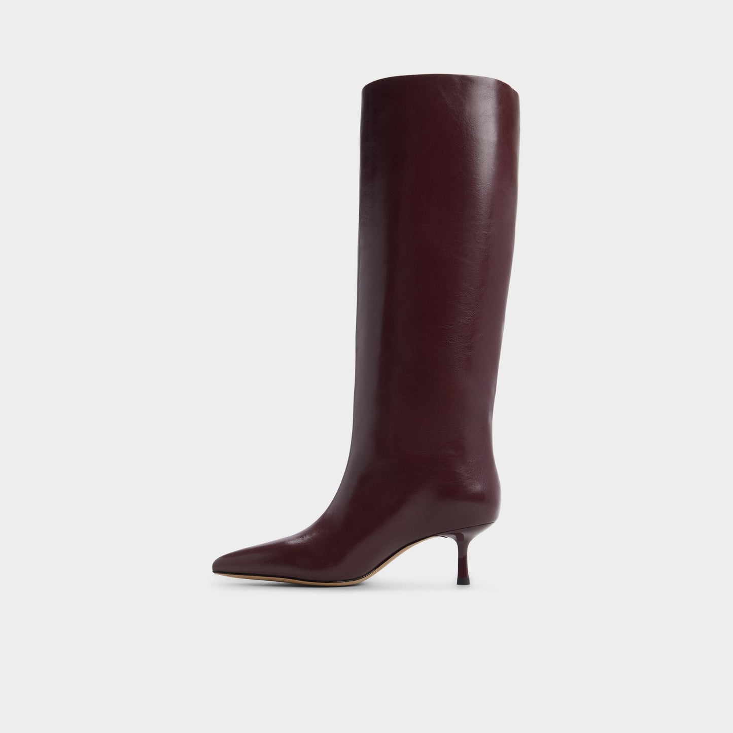 Selora in Burgundy - Knee-high boot, Stiletto heel - Burgundy