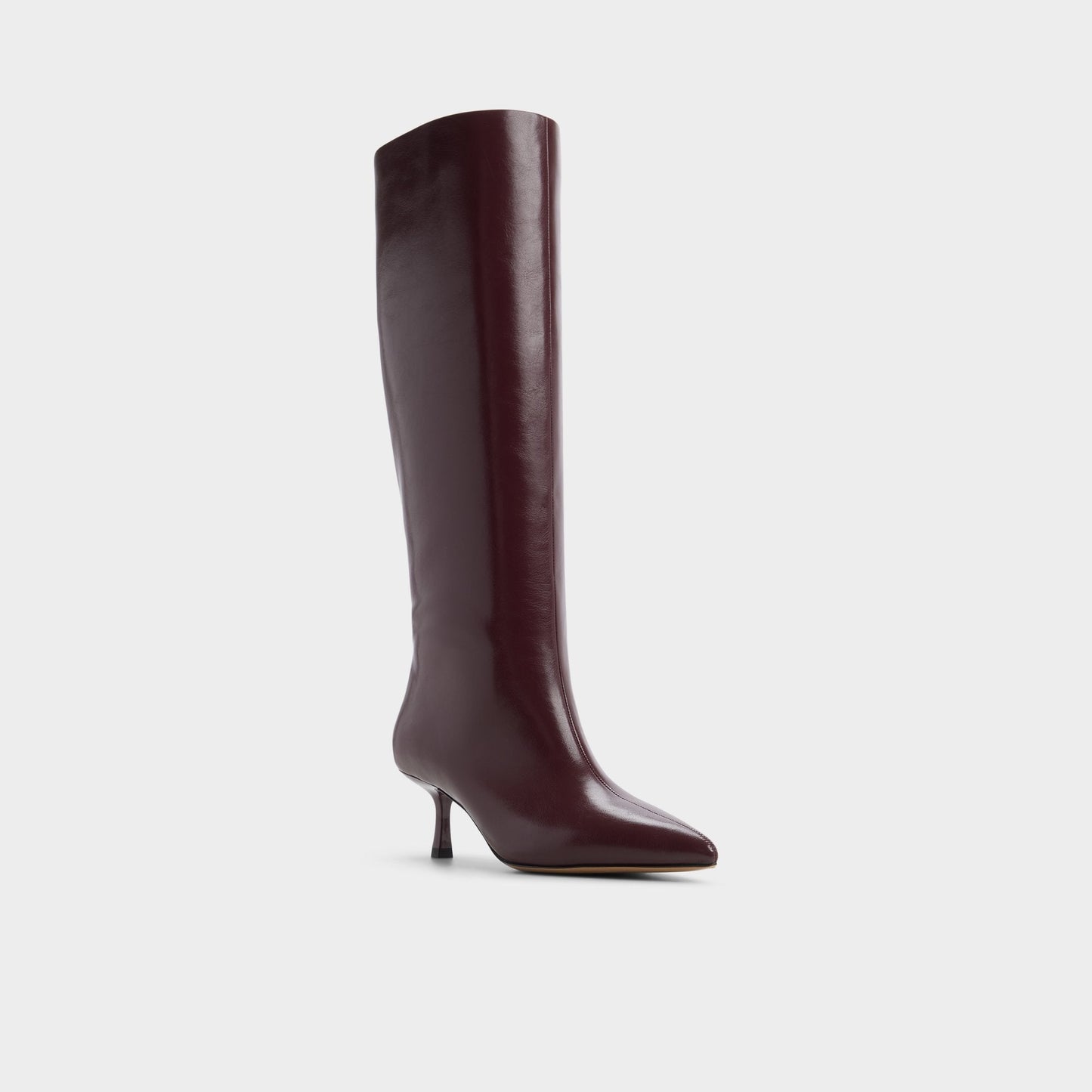 Selora in Burgundy - Knee-high boot, Stiletto heel - Burgundy