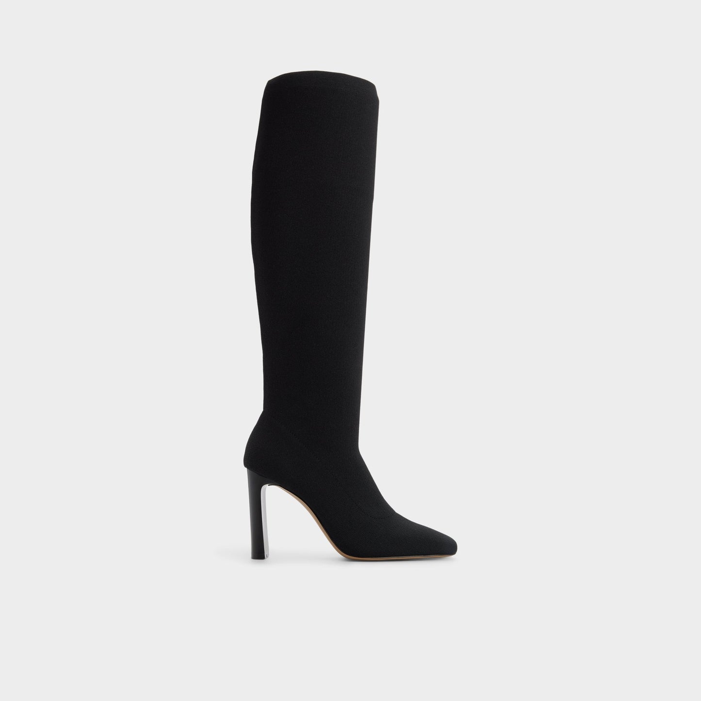 Lennora in Black - Knee-high boot, Stiletto heel - Black