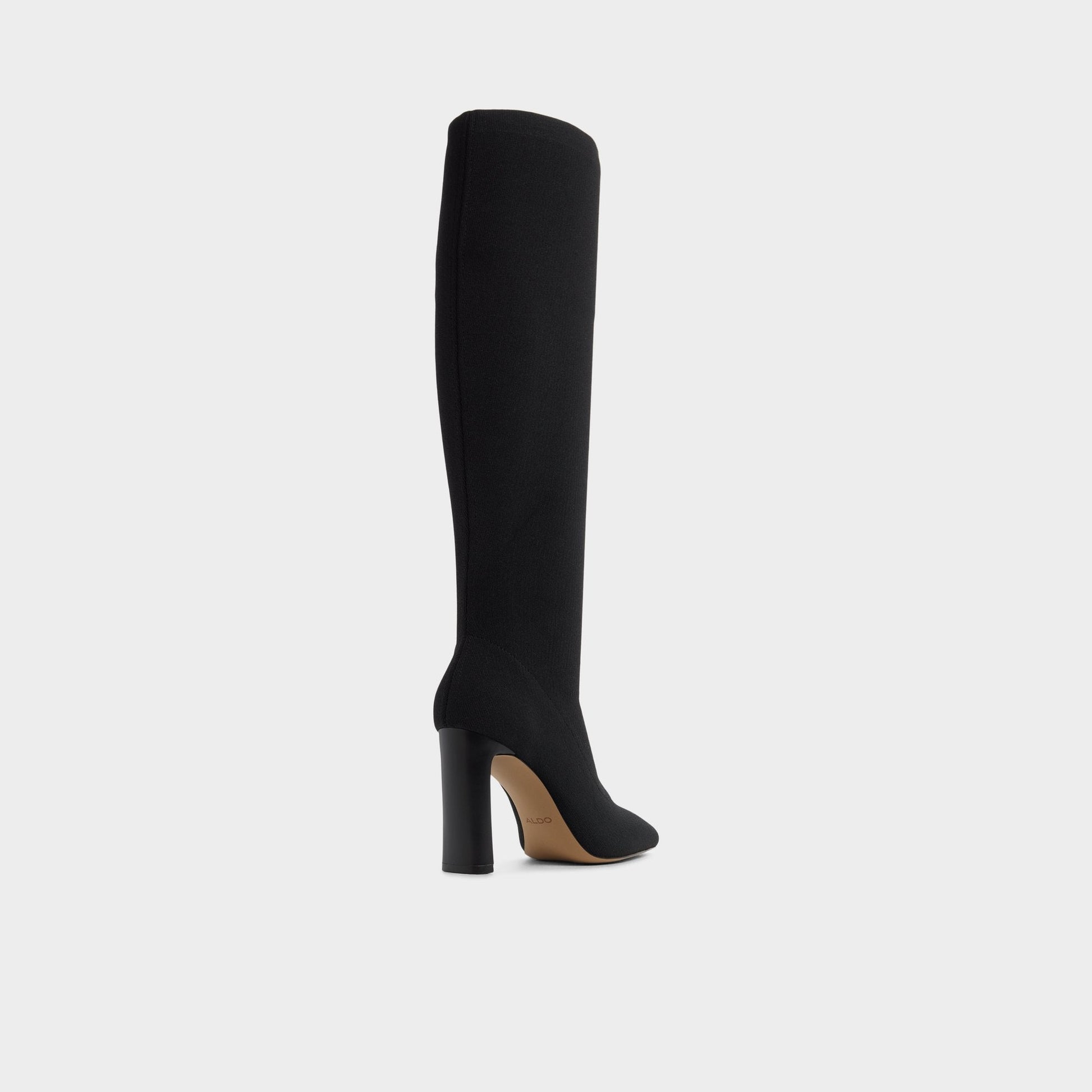 Lennora in Black - Knee-high boot, Stiletto heel - Black