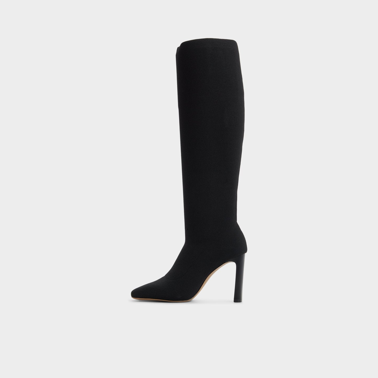 Lennora in Black - Knee-high boot, Stiletto heel - Black