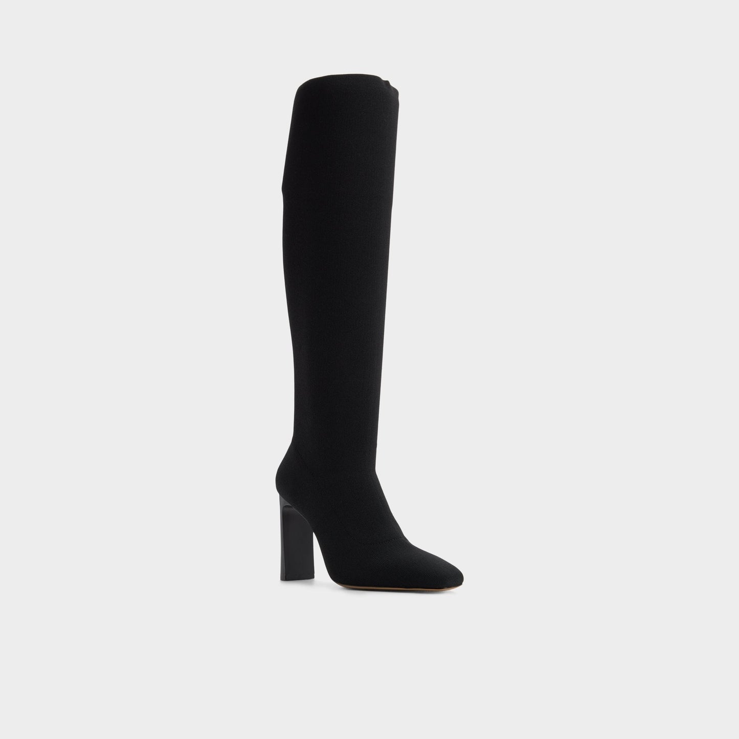 Lennora in Black - Knee-high boot, Stiletto heel - Black