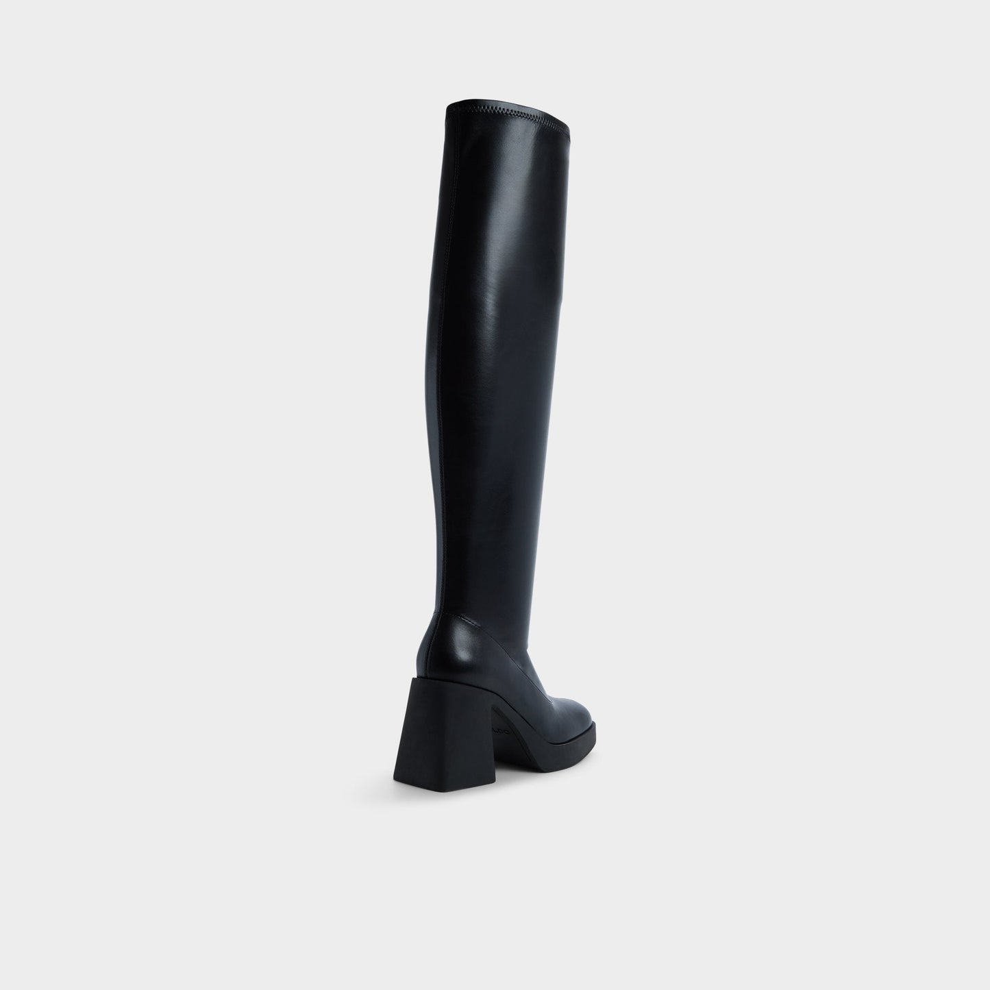 Maritza in Black - Over-the-knee boot, Platform - Black