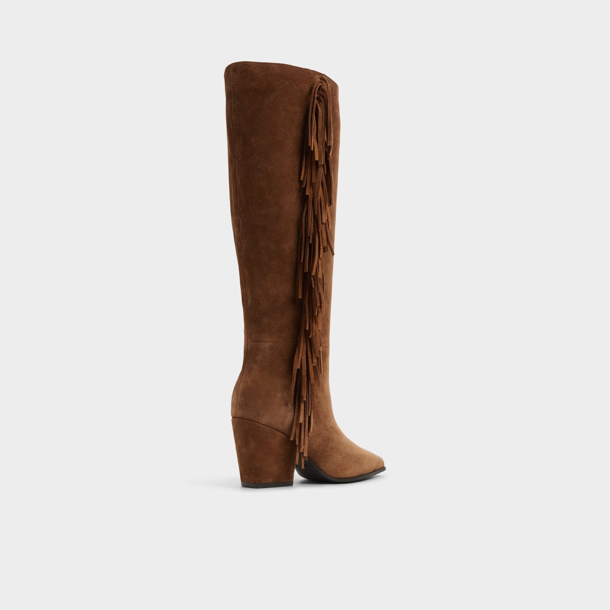 Kaelya in Dark Brown - Knee-high boot, Block heel - Dark brown