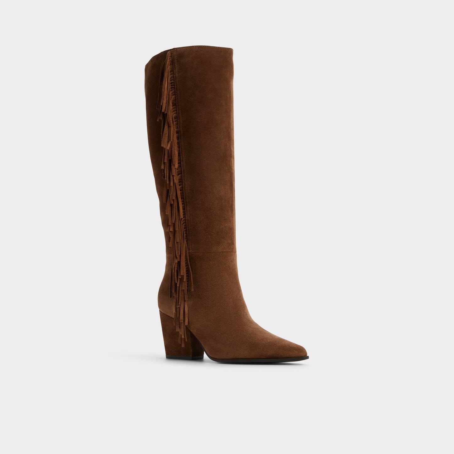 Kaelya in Dark Brown - Knee-high boot, Block heel - Dark brown