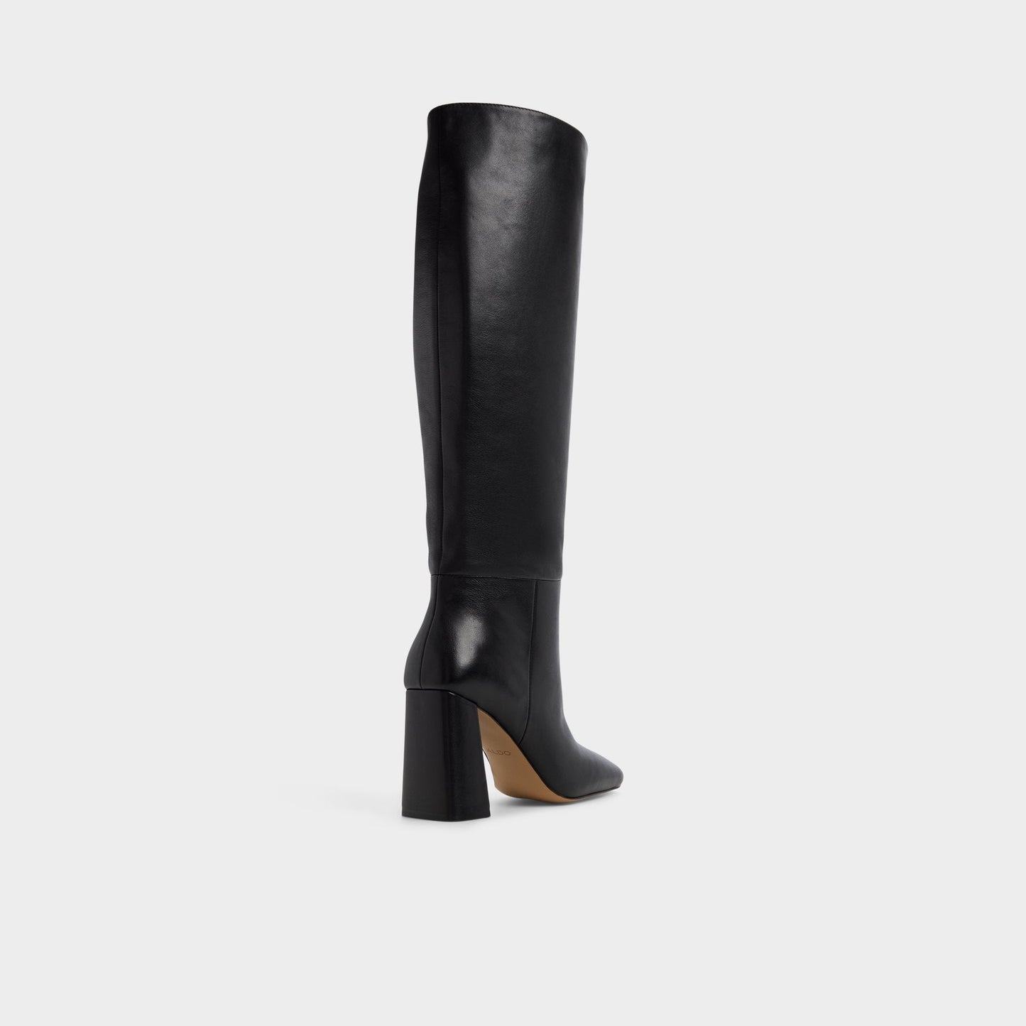 Helana in Black - Knee-high boot, Block heel - Black