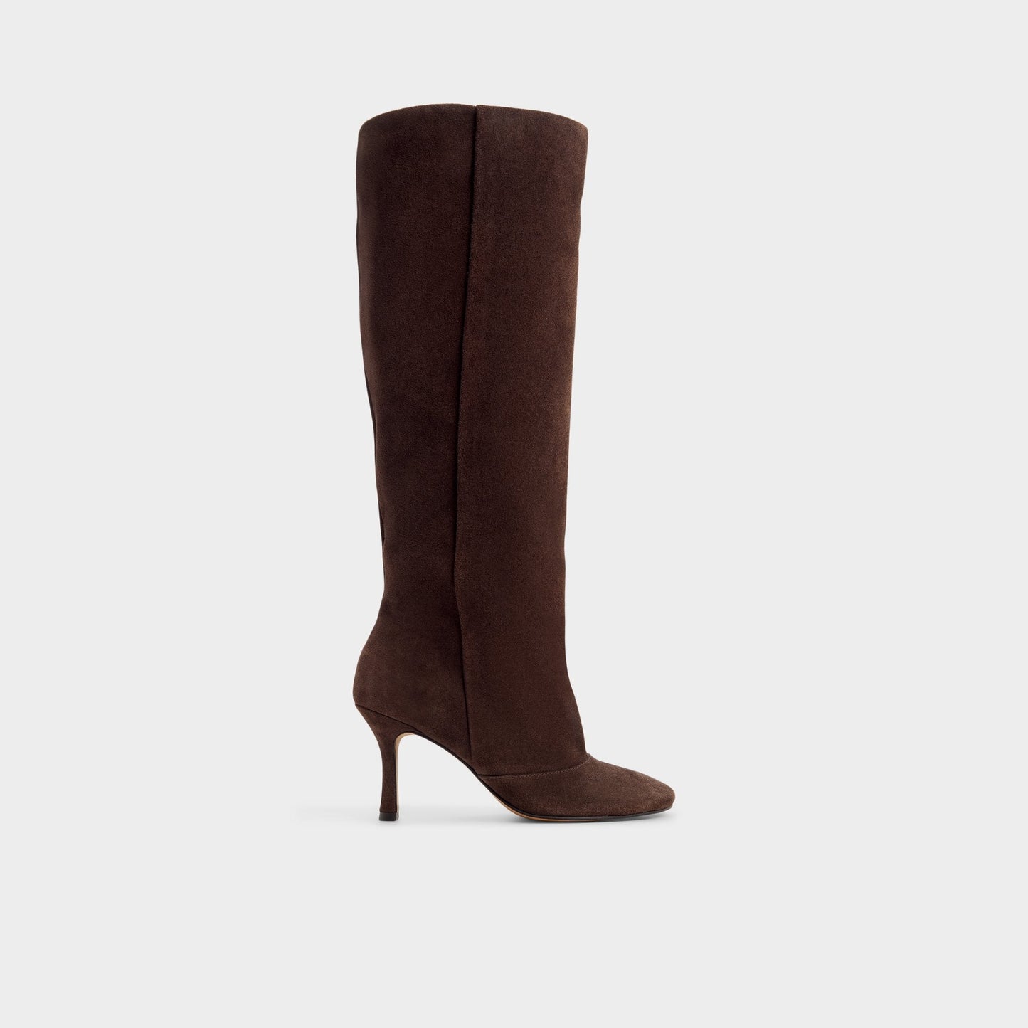 Frankey in Dark Brown - Knee-high boot, Stiletto heel - Dark Brown