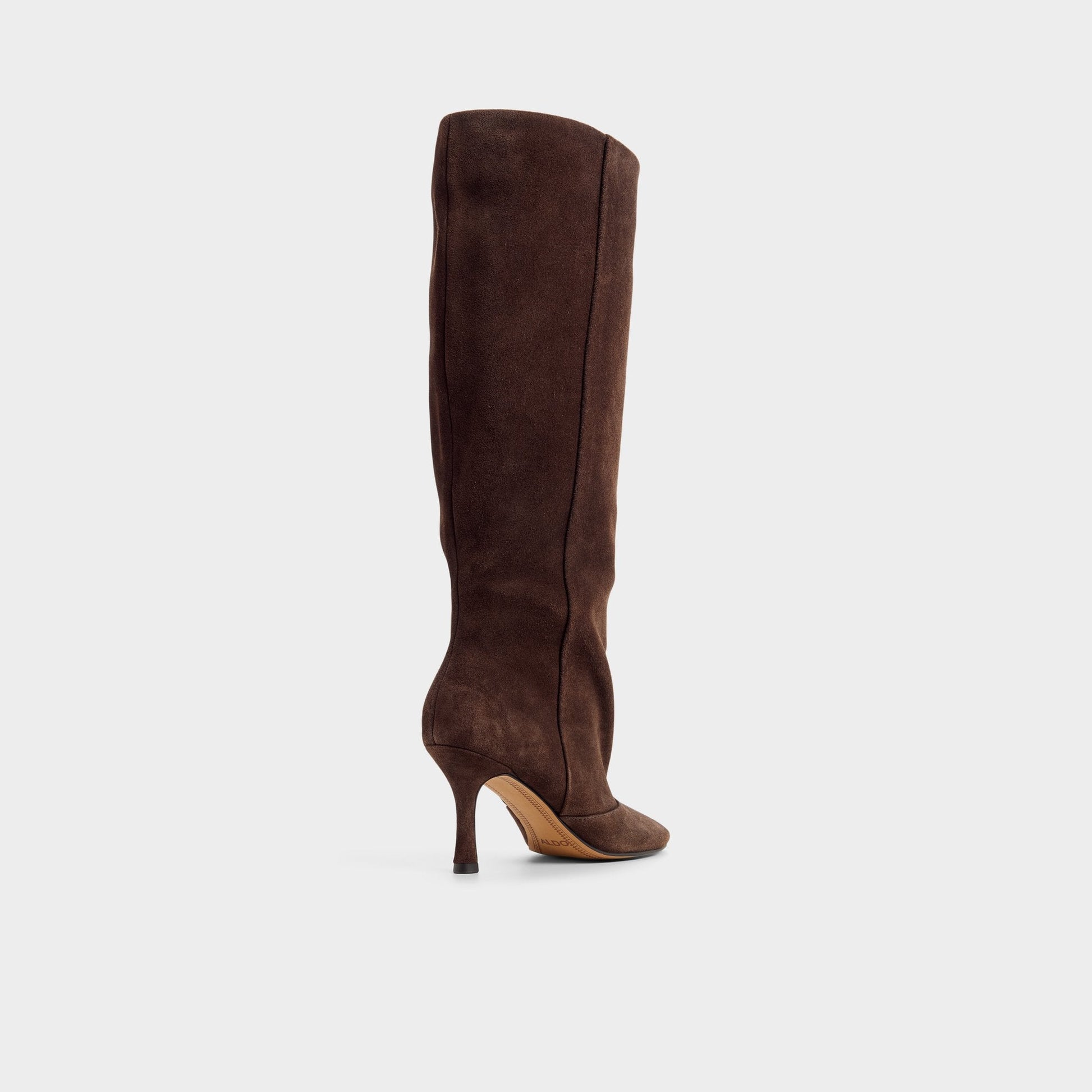 Frankey in Dark Brown - Knee-high boot, Stiletto heel - Dark Brown
