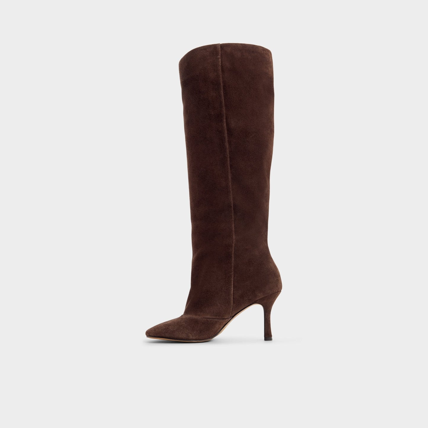 Frankey in Dark Brown - Knee-high boot, Stiletto heel - Dark Brown