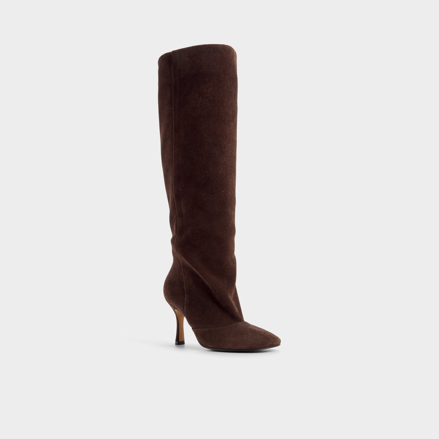 Frankey in Dark Brown - Knee-high boot, Stiletto heel - Dark Brown