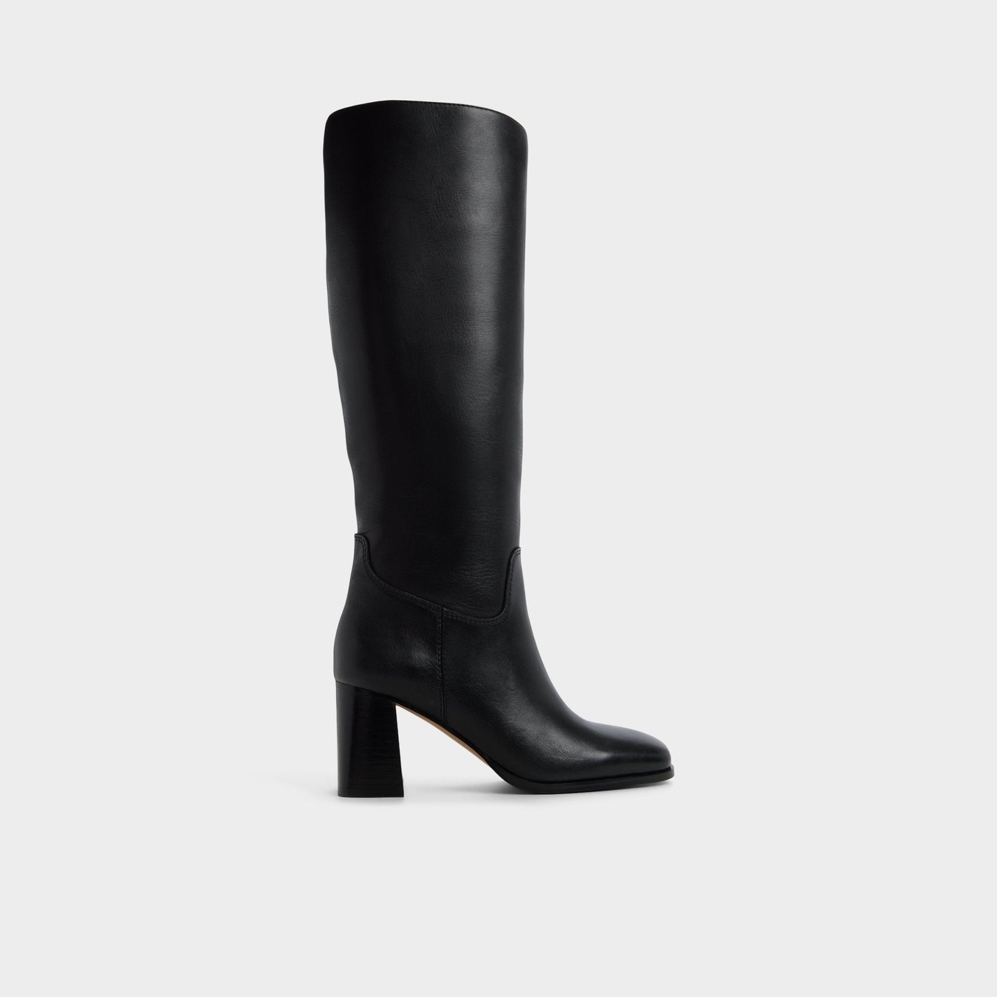 Elyze in Black - Knee-high boot, Block heel - Black