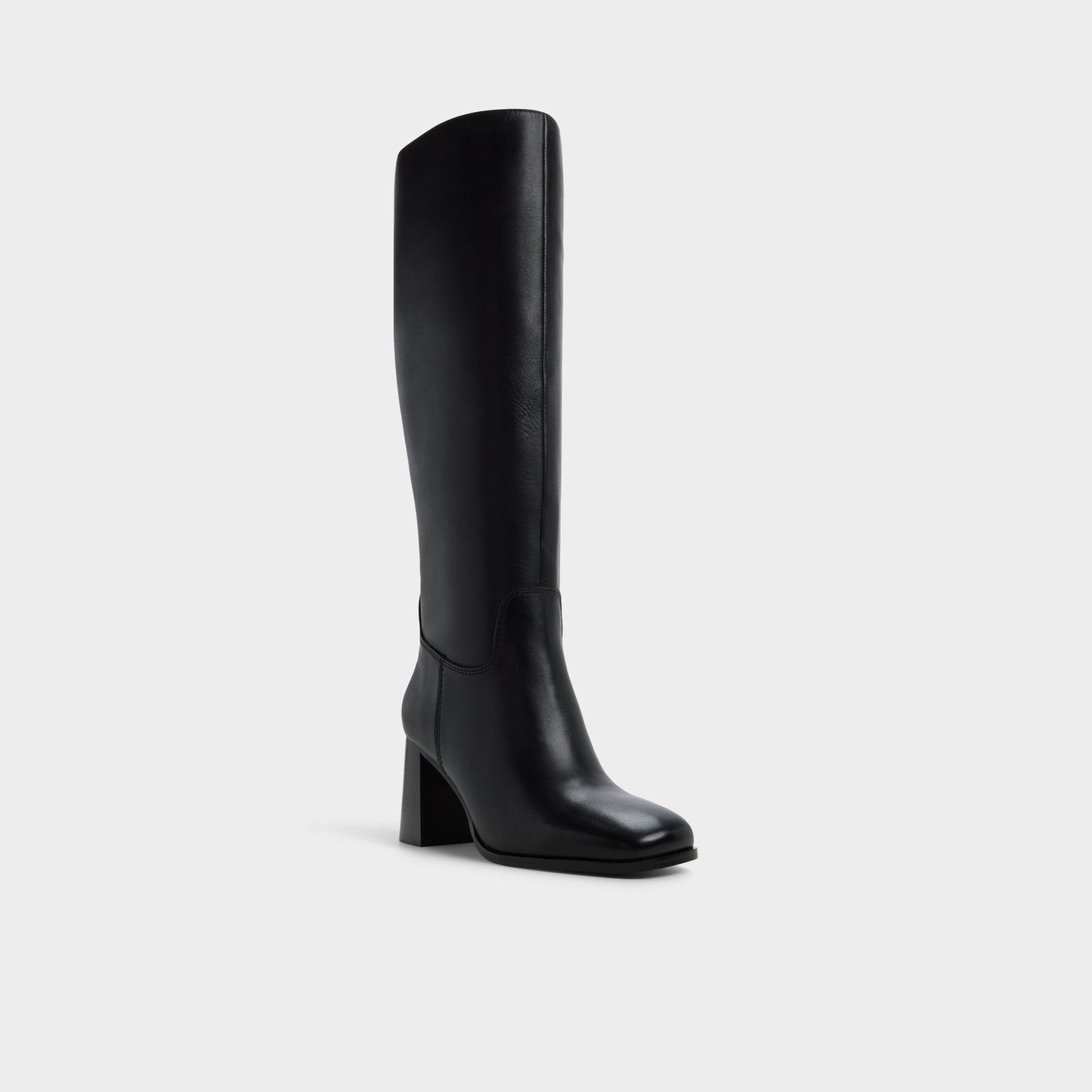 Elyze in Black - Knee-high boot, Block heel - Black