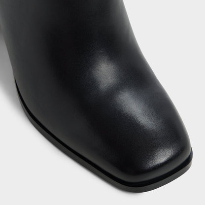 Elyze in Black - Knee-high boot, Block heel - Black