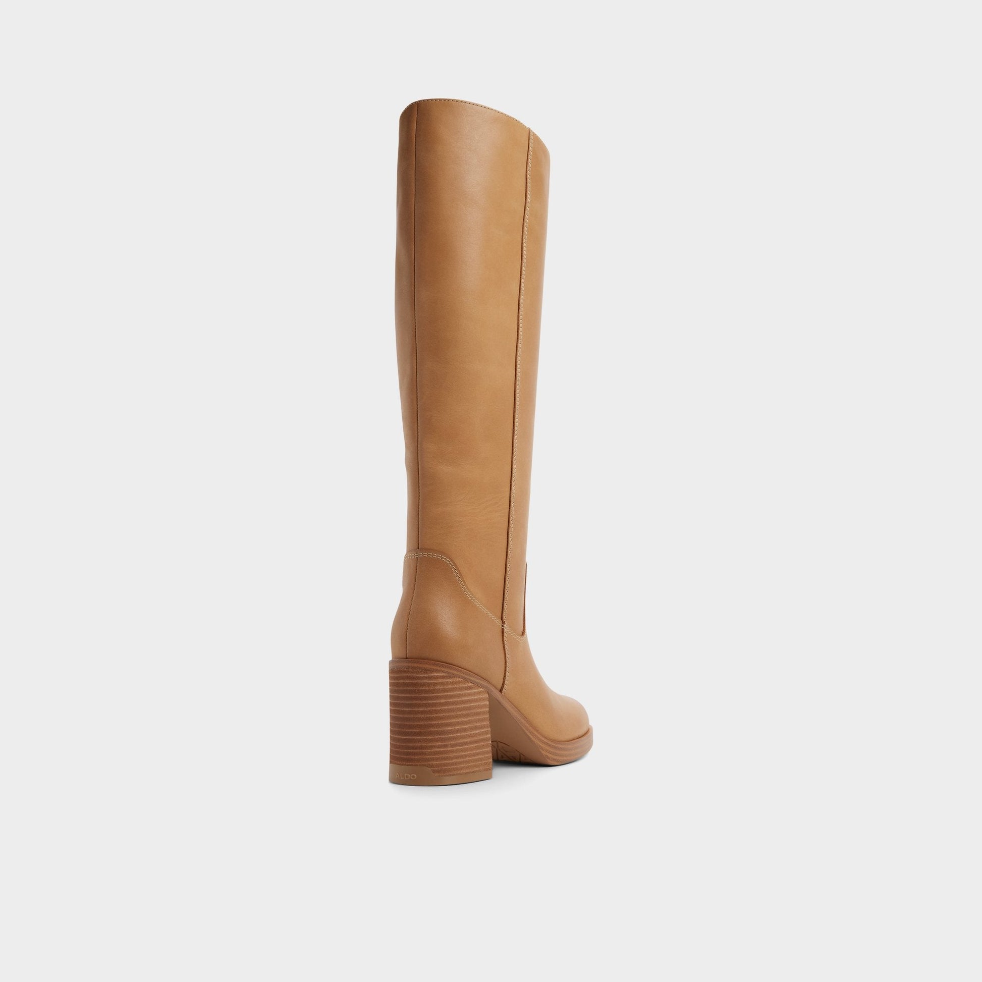 Juny in Light Brown - Knee-high boot, Platform - Light brown