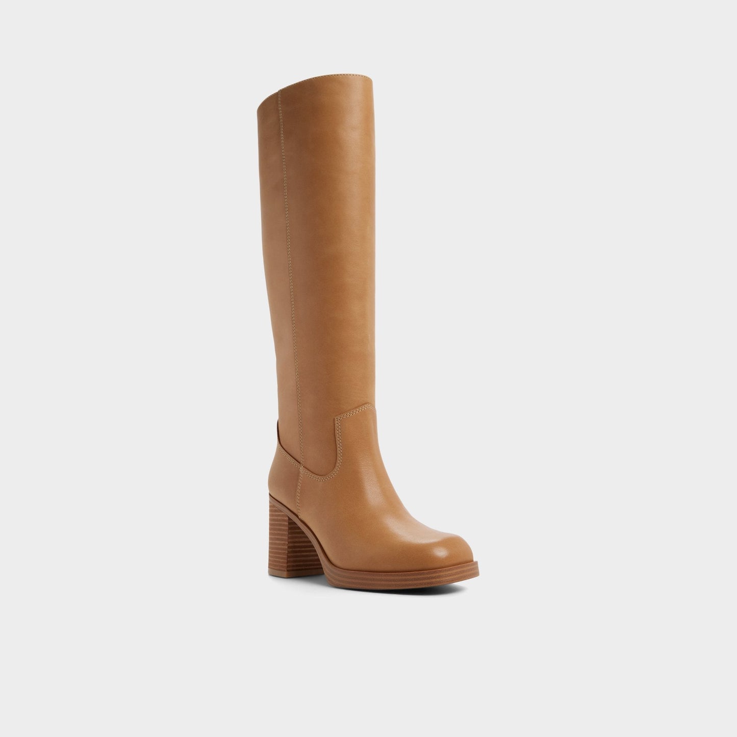 Juny in Light Brown - Knee-high boot, Platform - Light brown