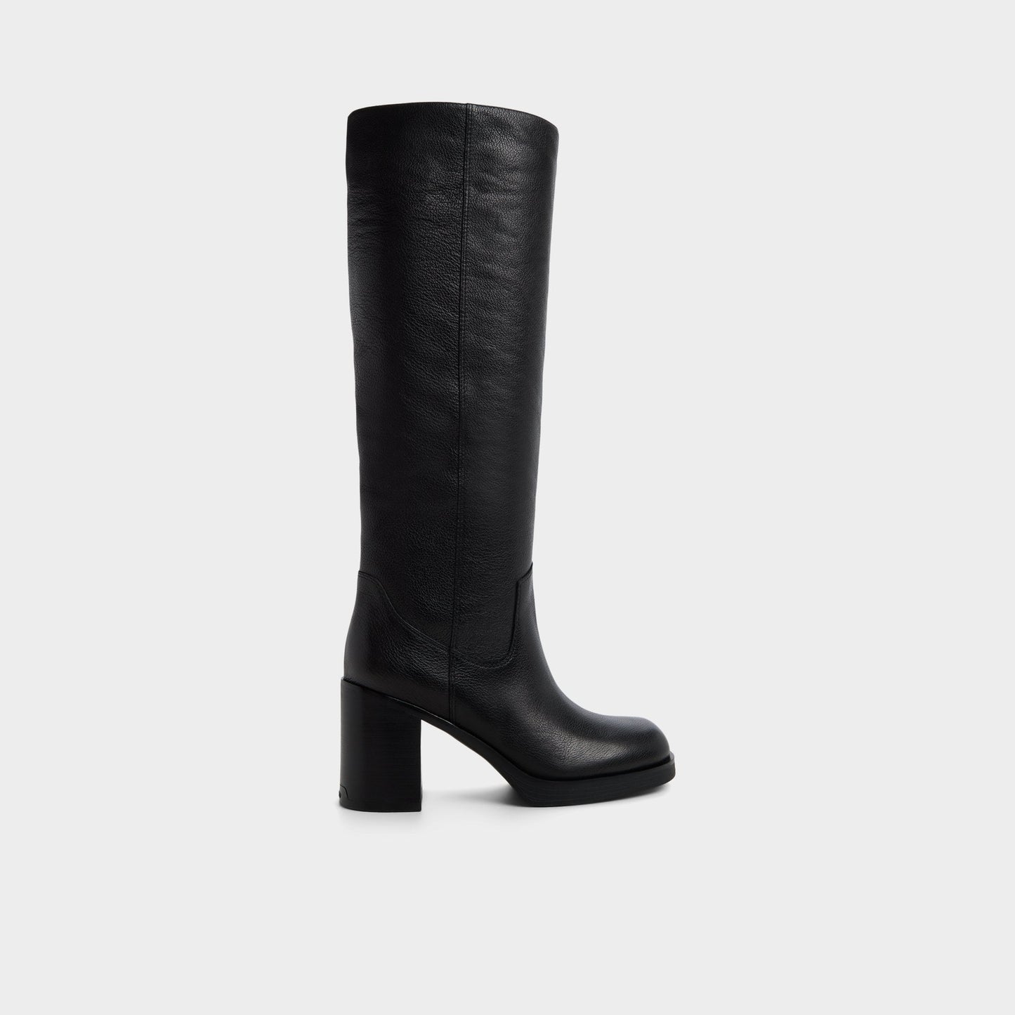 Juny in Black - Knee-high boot, Platform - Black