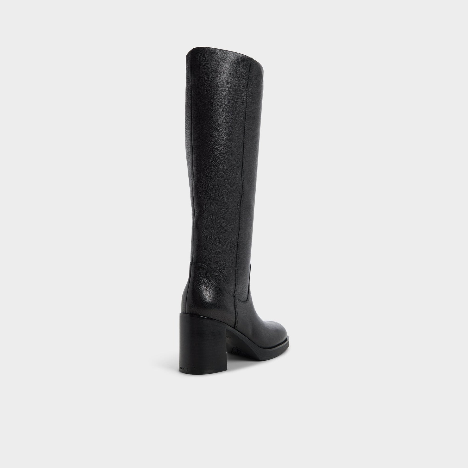 Juny in Black - Knee-high boot, Platform - Black