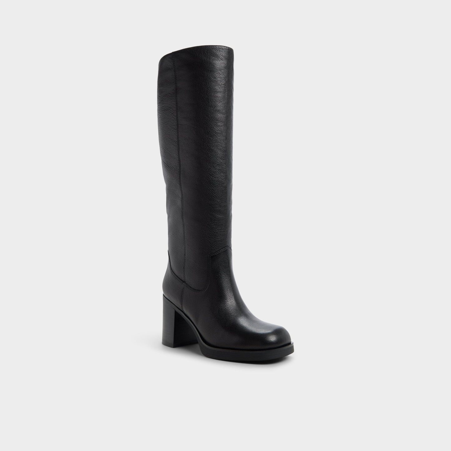 Juny in Black - Knee-high boot, Platform - Black