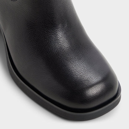 Juny in Black - Knee-high boot, Platform - Black
