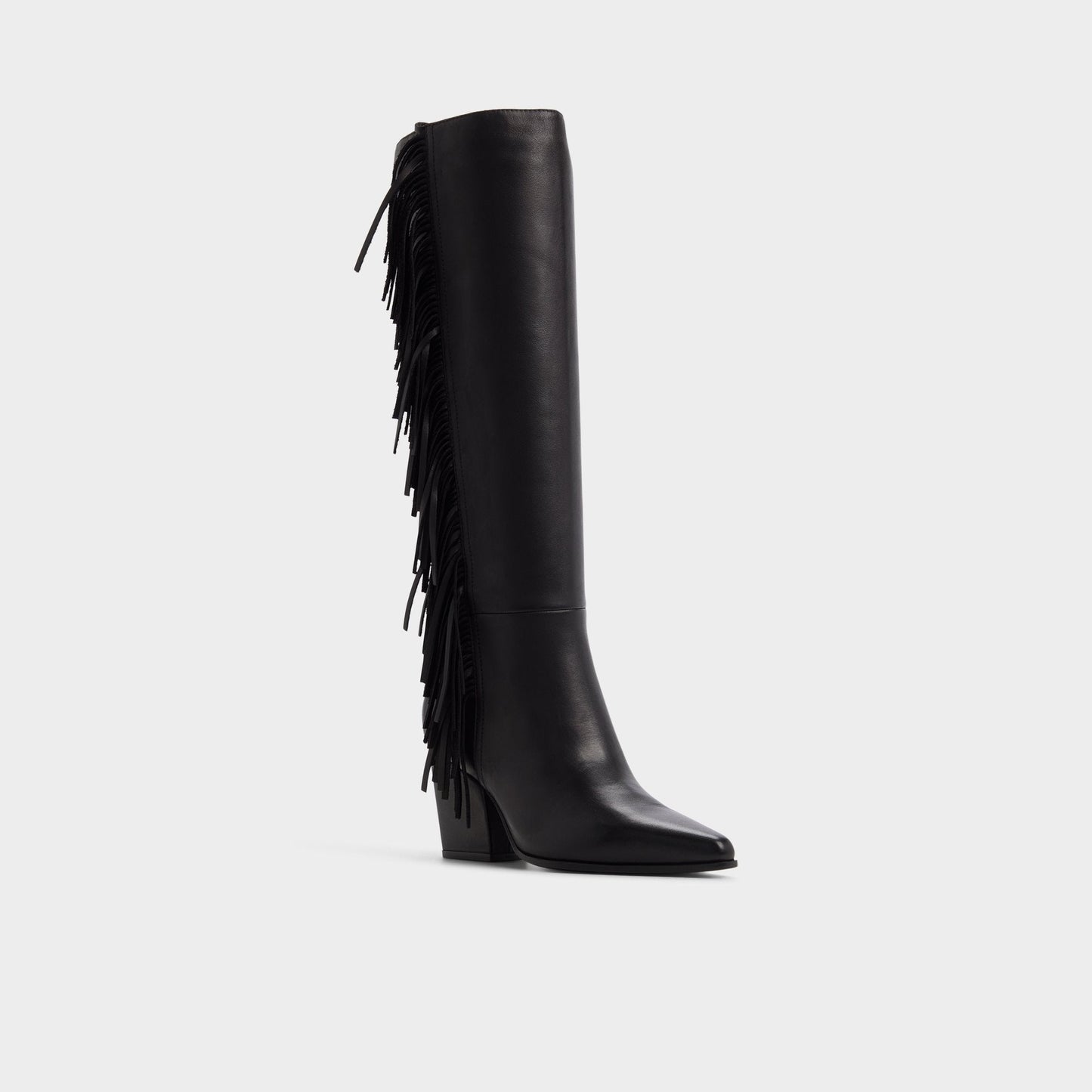 Kaelya in Black - Knee-high boot, Block heel - Black