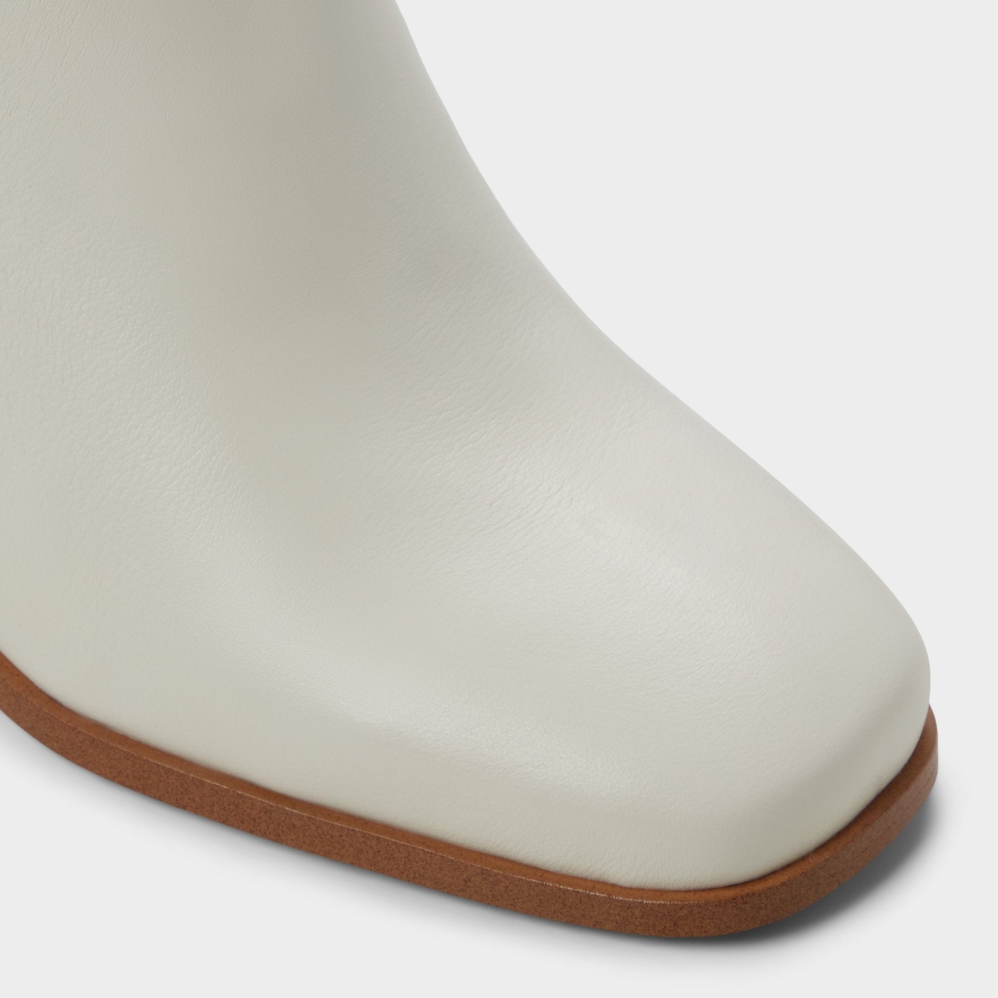 Elyze in White Bone - Knee-high boot, Block heel - White/bone