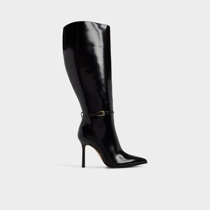 Maellie in Wc Black - Knee-high boot, Stiletto heel - Black