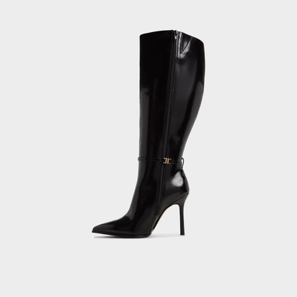 Maellie in Wc Black - Knee-high boot, Stiletto heel - Black