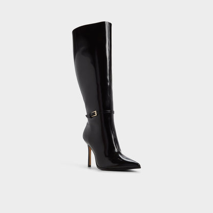 Maellie in Wc Black - Knee-high boot, Stiletto heel - Black