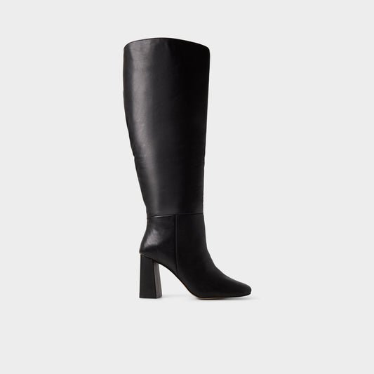 Helana in Wc Black - Knee-high boot, Block heel - Black