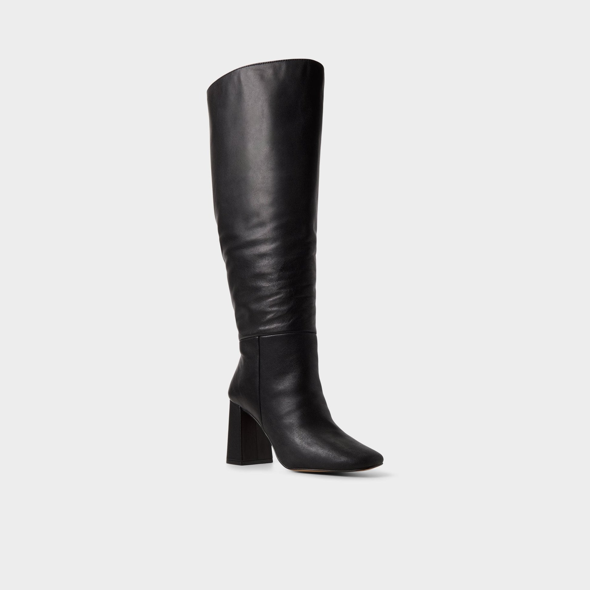 Helana in Wc Black - Knee-high boot, Block heel - Black