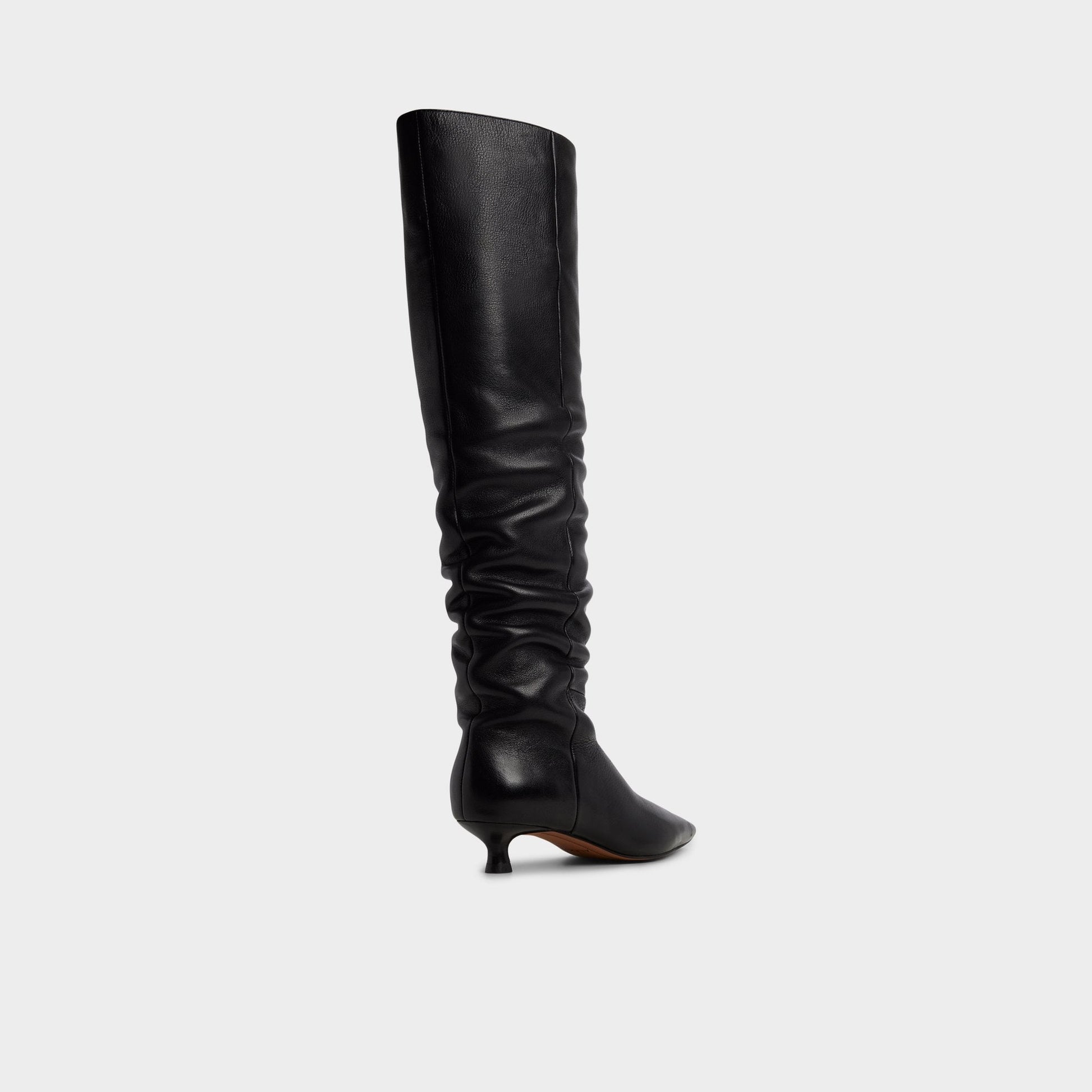 Muttsee Black Women's Tall Boots - Over-the-knee boot, Kitten heel - Black
