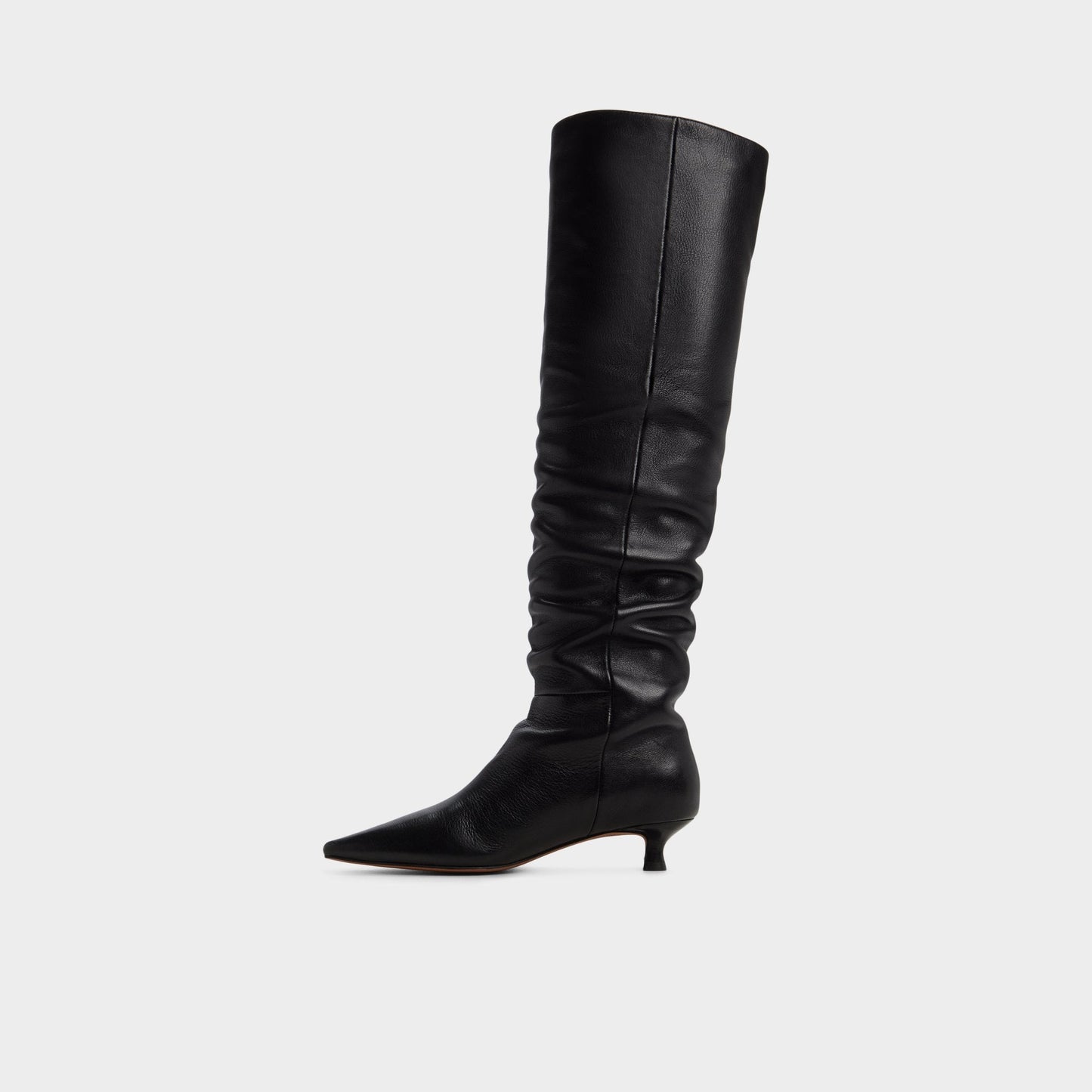 Muttsee Black Women's Tall Boots - Over-the-knee boot, Kitten heel - Black