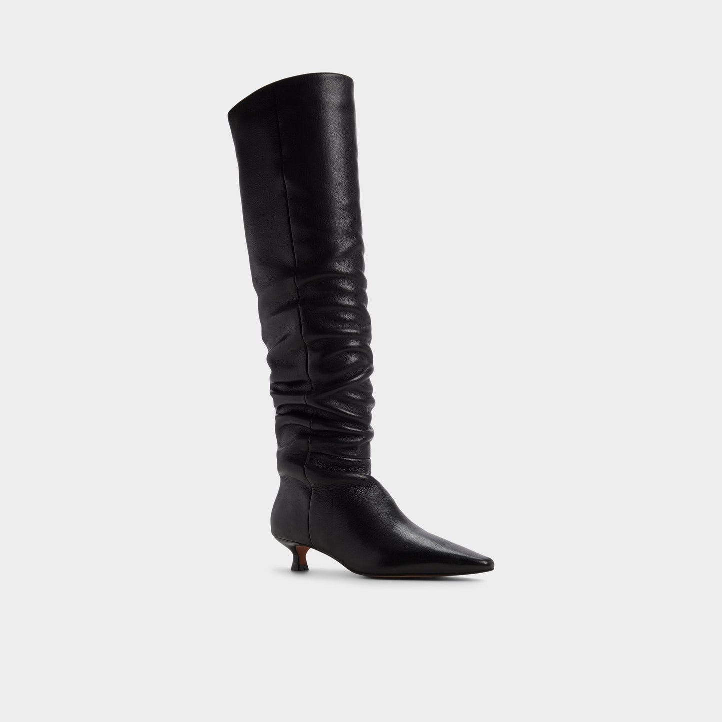 Muttsee Black Women's Tall Boots - Over-the-knee boot, Kitten heel - Black