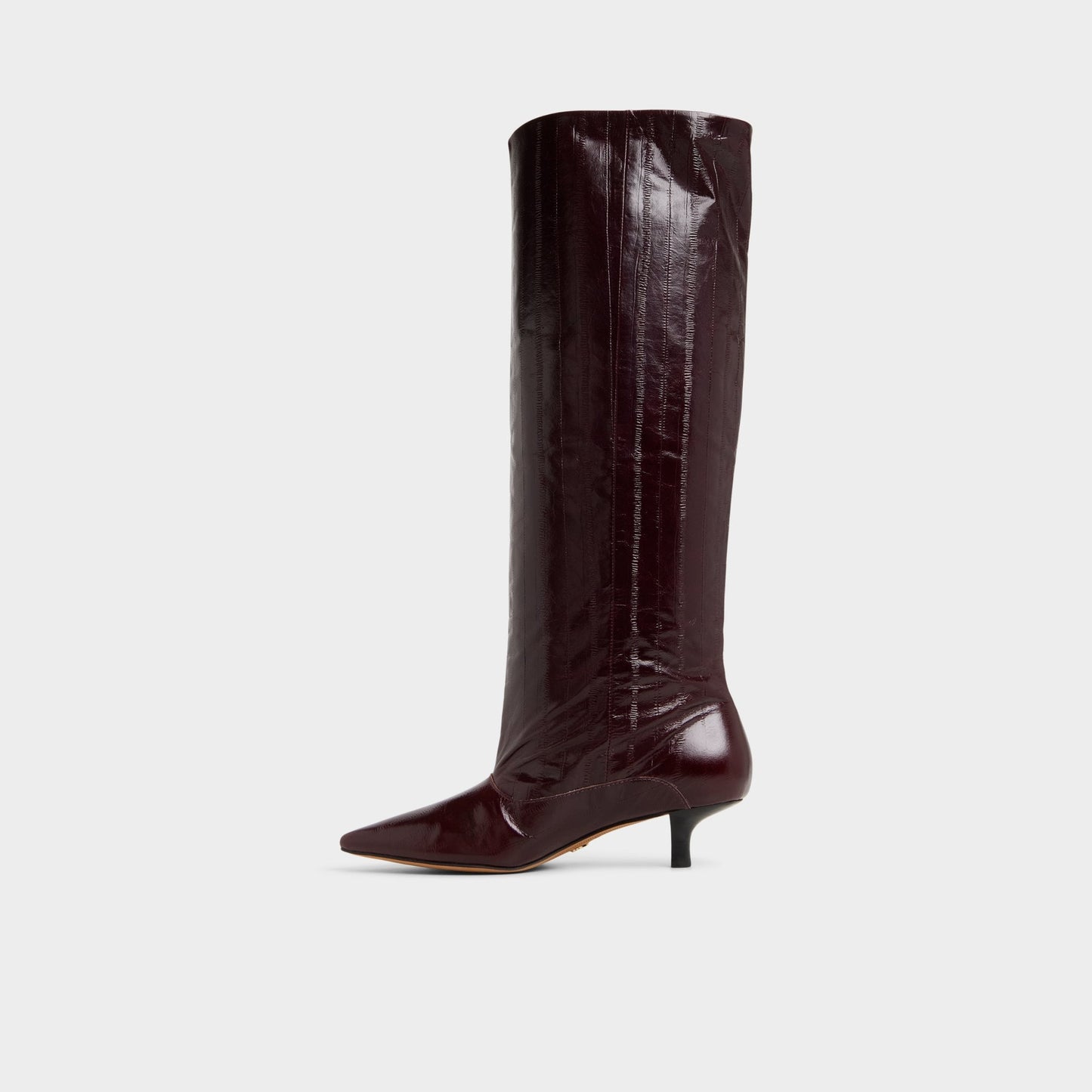 Everose in Bordo - Knee-high boot, Kitten heel - Bordo