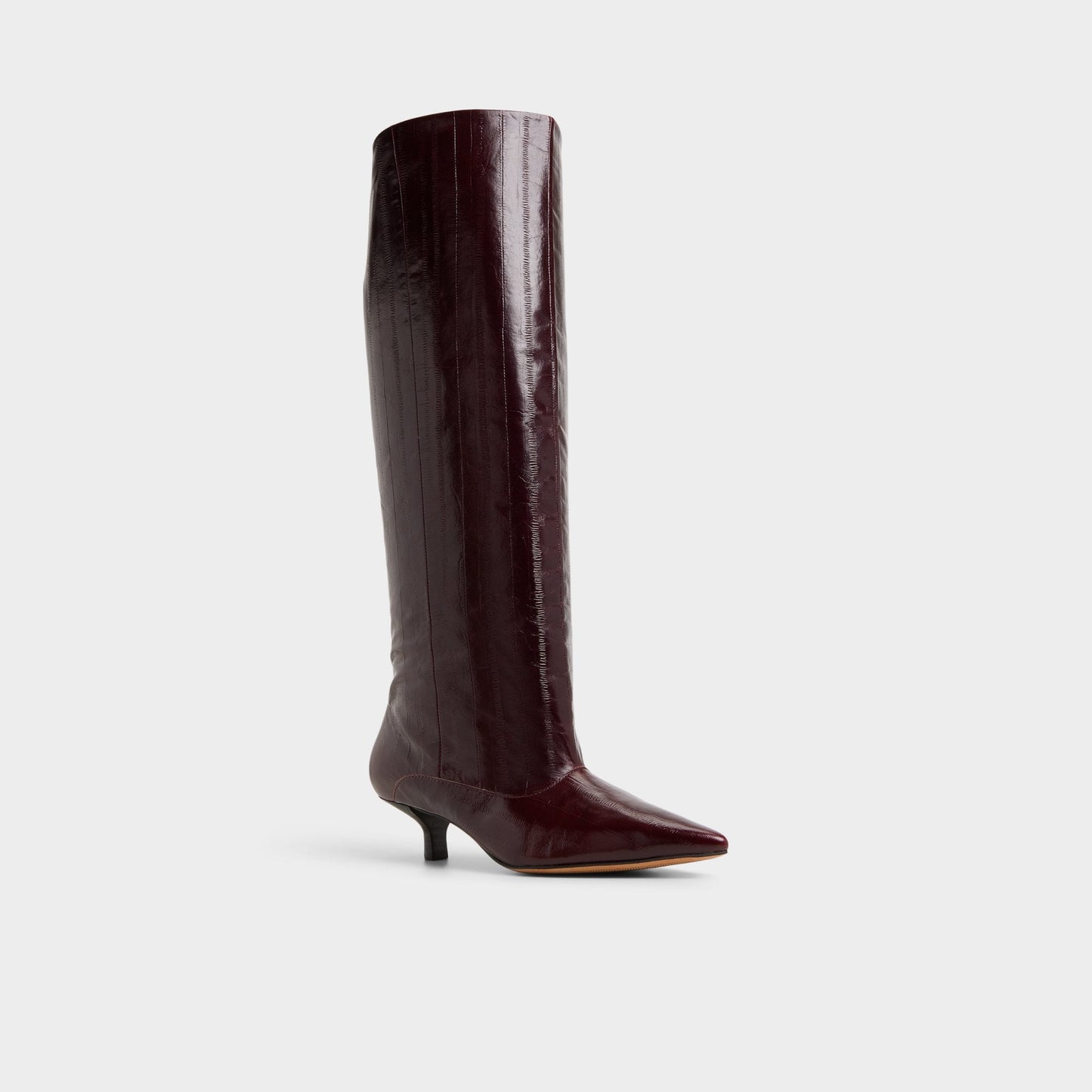 Everose in Bordo - Knee-high boot, Kitten heel - Bordo