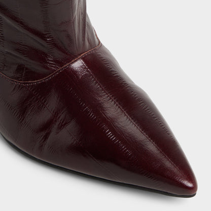 Everose in Bordo - Knee-high boot, Kitten heel - Bordo
