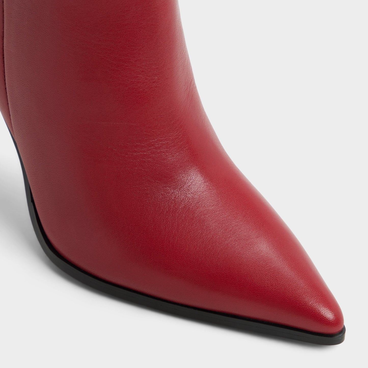 Maellie in Dark Red - Knee-high boot, Stiletto heel - Dark Red