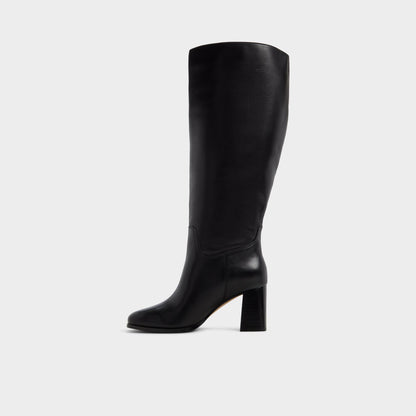 Elyze in Wc Black - Knee-high boot, Block heel - Black