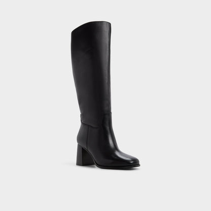 Elyze in Wc Black - Knee-high boot, Block heel - Black