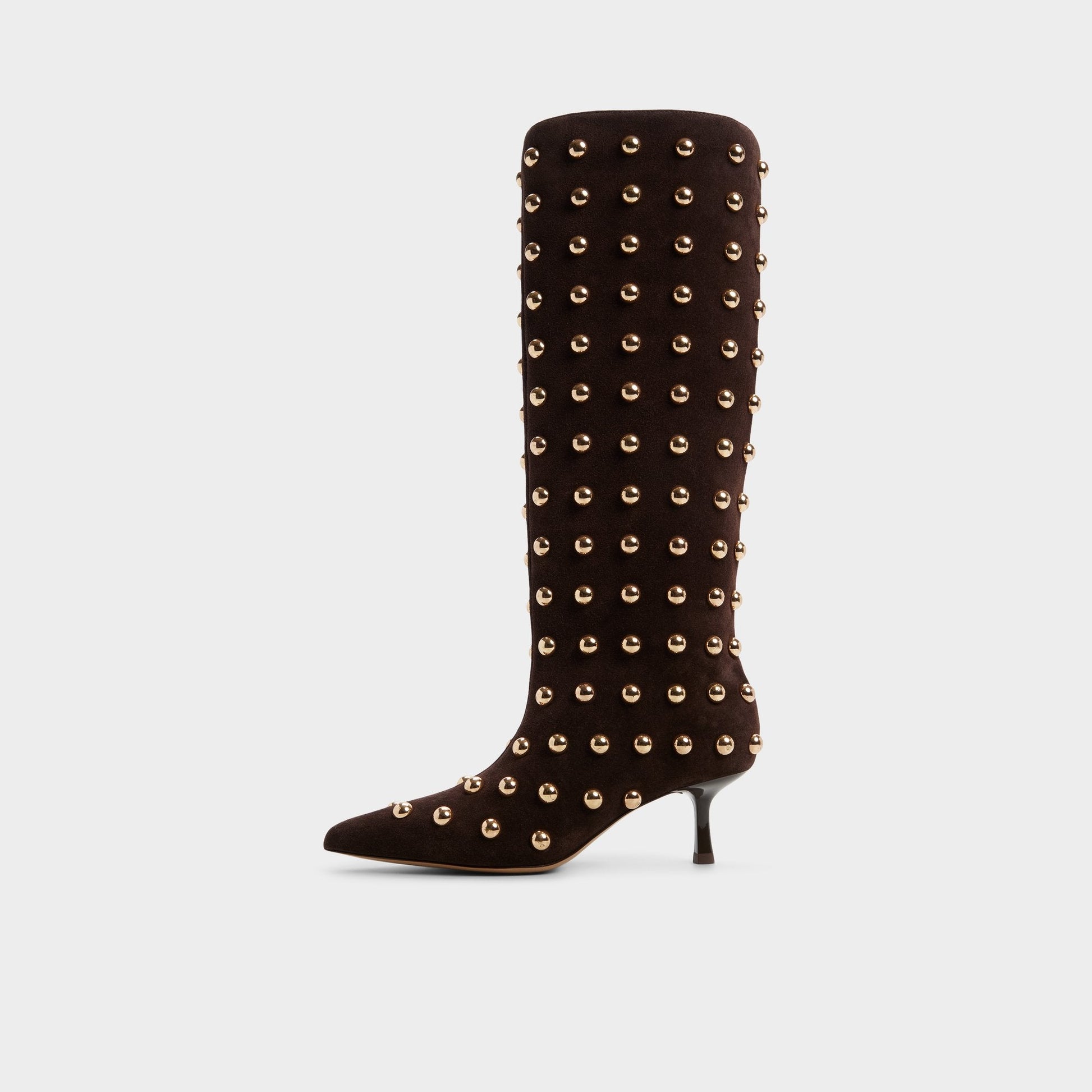 Selora in Medium Brown - Knee-high boot, Stiletto heel - Medium Brown