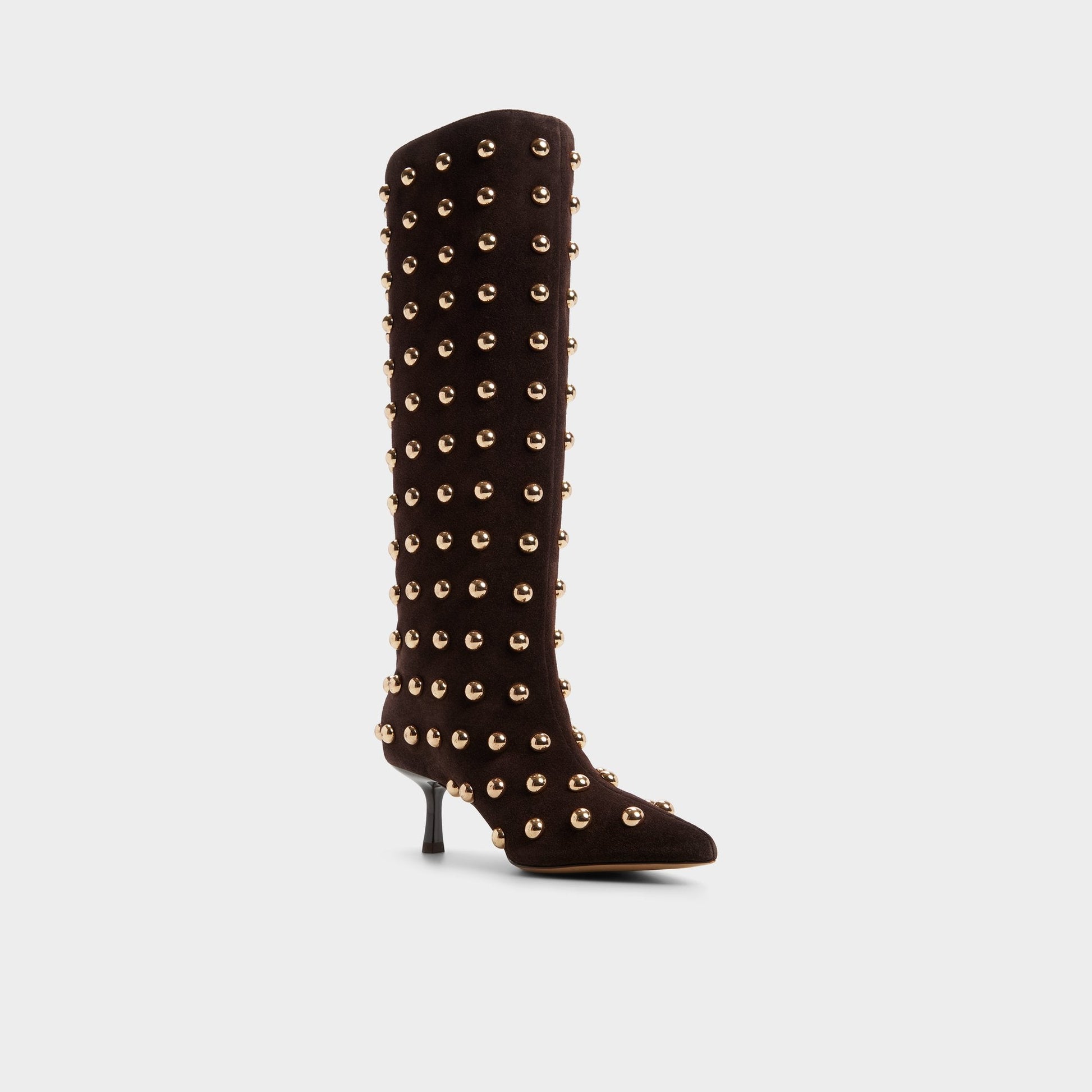 Selora in Medium Brown - Knee-high boot, Stiletto heel - Medium Brown
