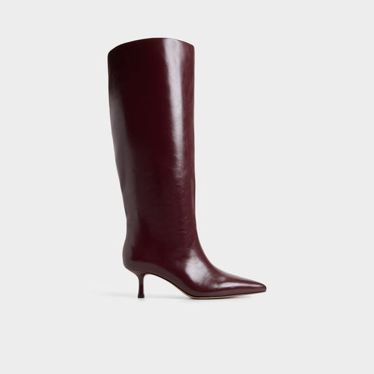 Selora in Wc Burgundy - Knee-high boot, Stiletto heel - Burgundy
